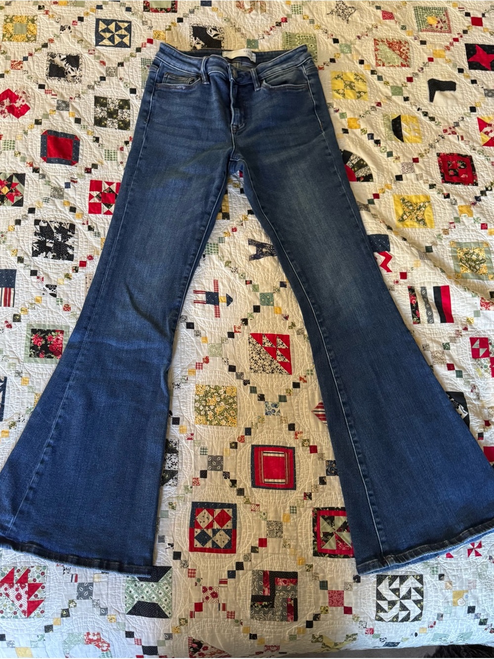 Bridge by Gly High-Rise Blue Flare Jeans with Wide Leg